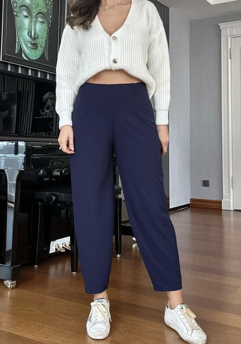 blissmood crep kumaş balon pantolon