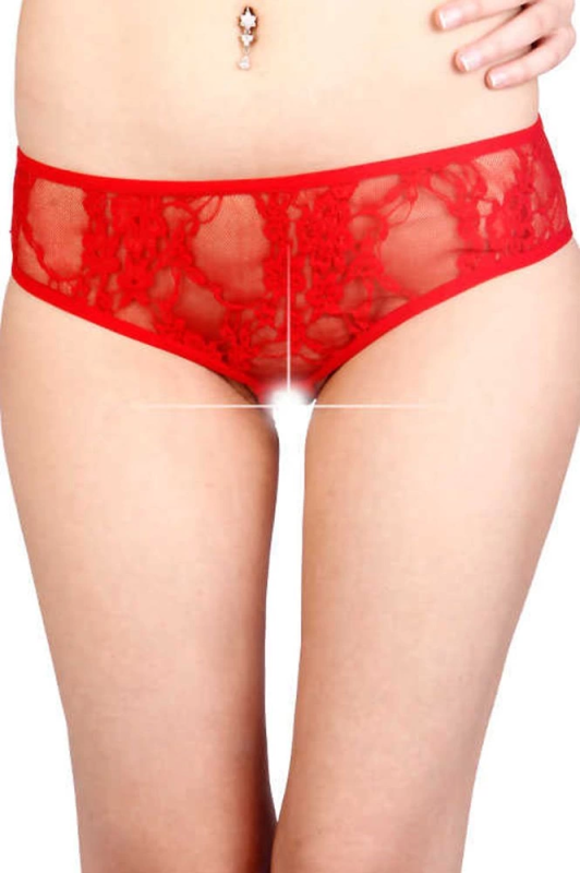 Kırmızı Özel Bölgesi Açık Fantazi Külot Tm1156